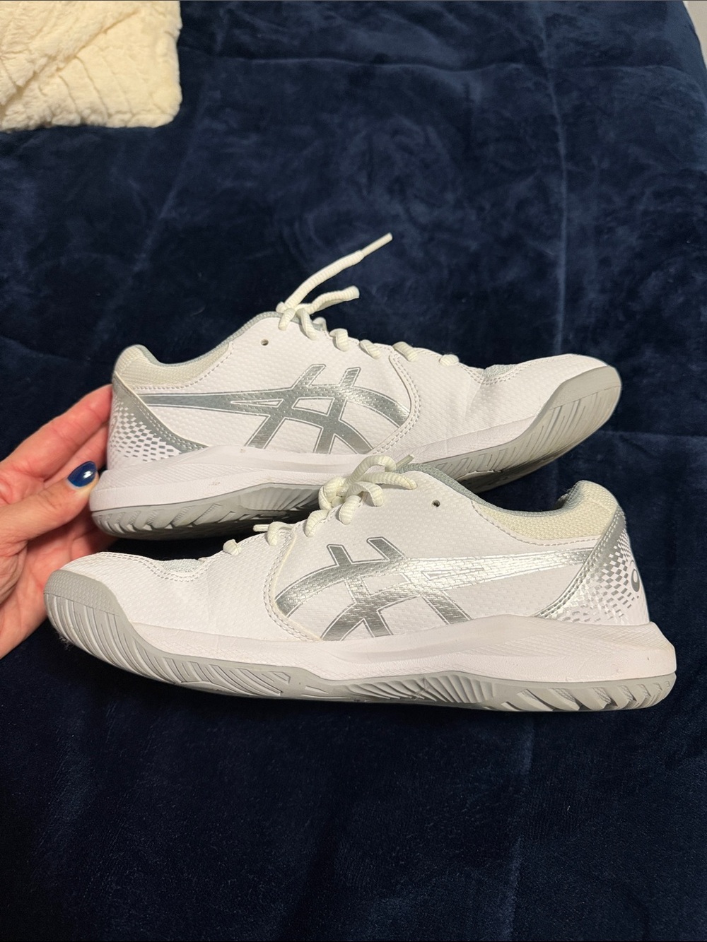 ASICS White and Light Gray Women's Shoes - Picture 8 of 9
